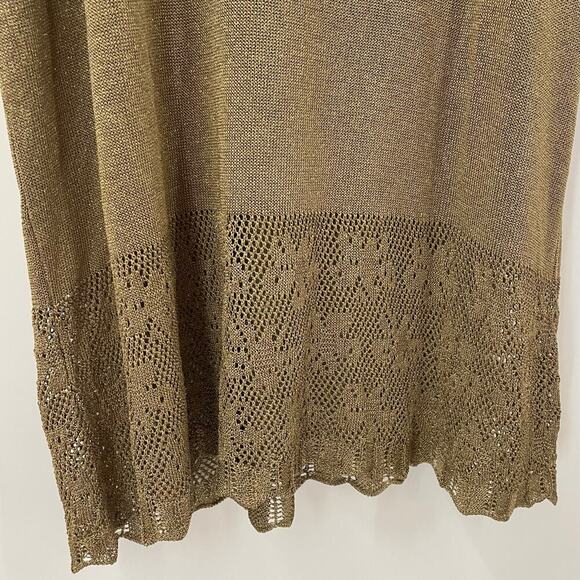 Attic And Barn M / L Metallic Shimmer Dress Short Sleeve Knit - Picture 7 of 8